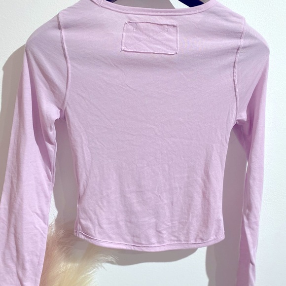 Free People-Mile a Minute Long Sleeve Exclusive. Color Lilac - Medium- NWOT - Picture 6 of 8